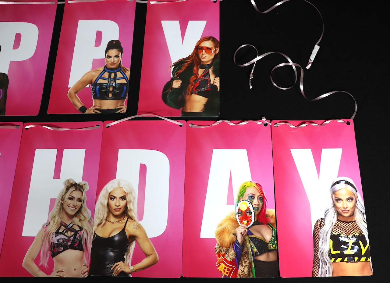 Girls Wrestling Happy Birthday Banner