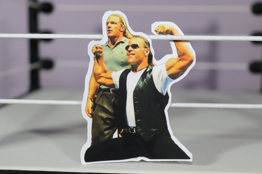 Shawn Michaels & HHH Sticker (Stickers - Decor - Pop Culture - Wrestling - Legends - Icons - Hulk Hogan - Randy Savage - Ric Flair)