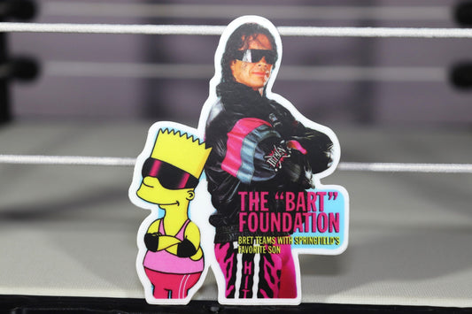 Bret Hart & Bart Sticker