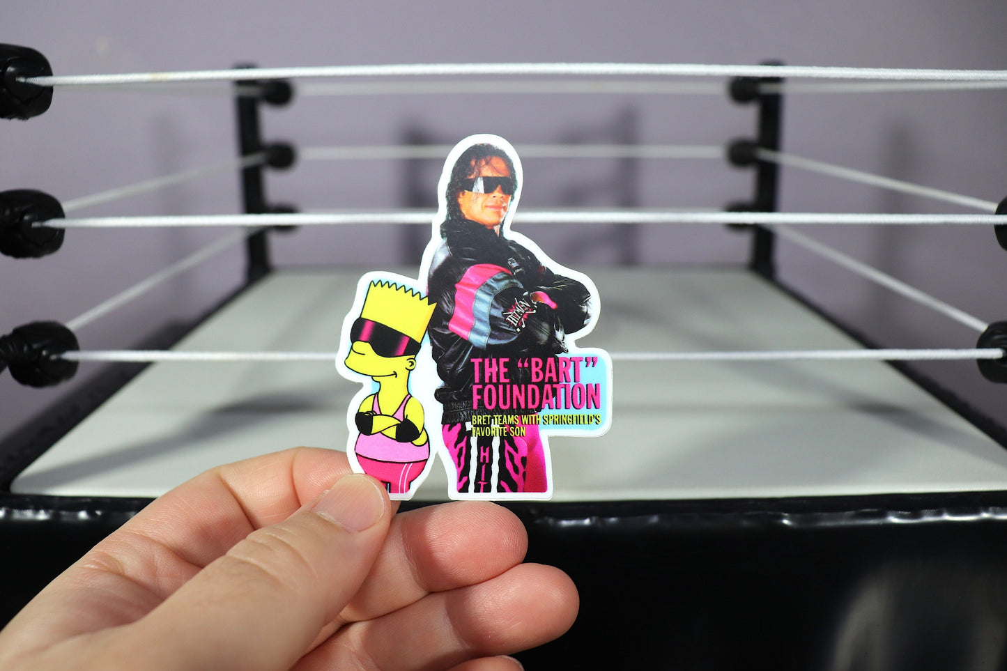 Bret Hart & Bart Sticker