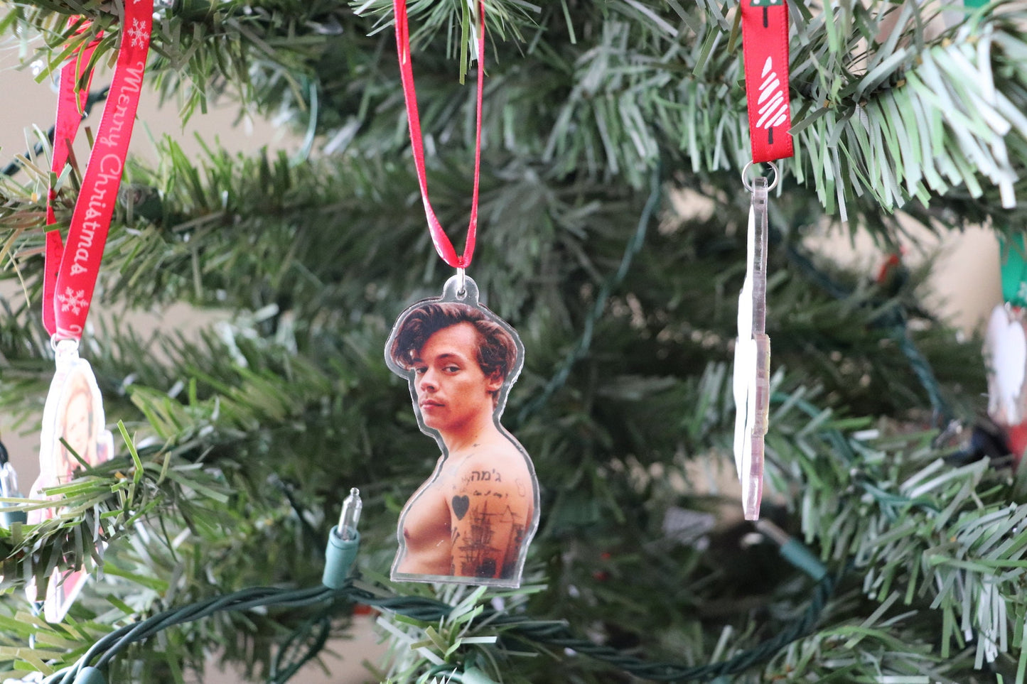 Harry Styles Acrylic Christmas Tree Ornament