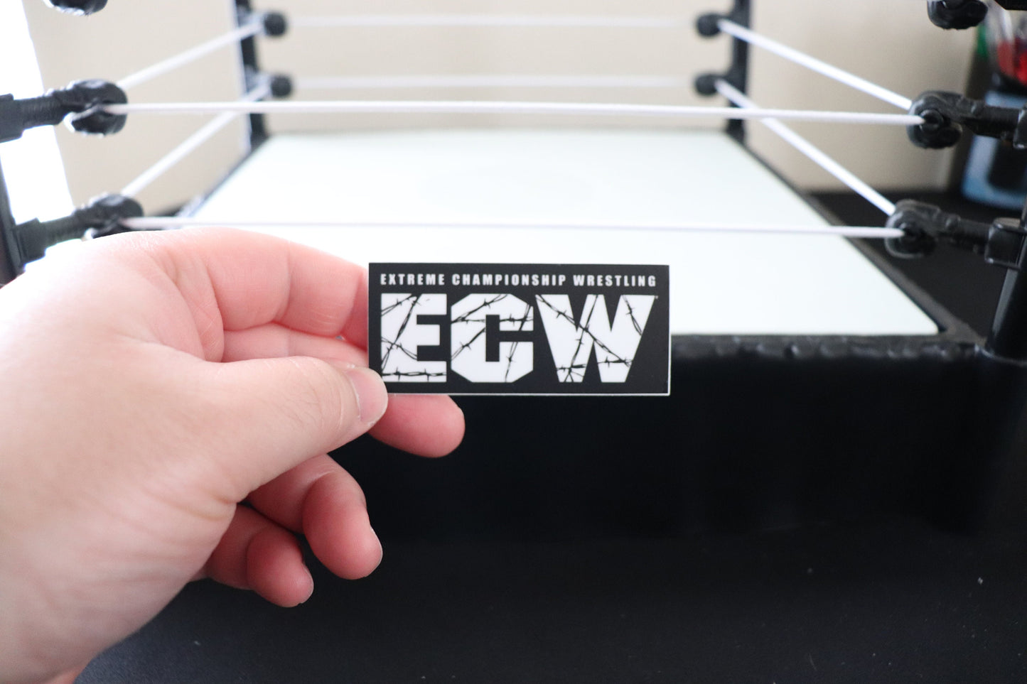 E C W Logo Sticker