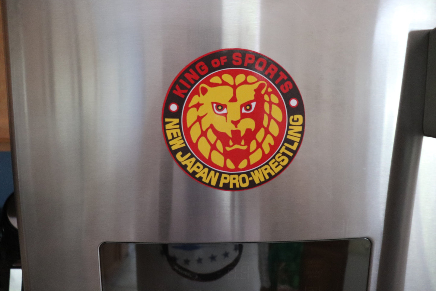 NJPW Logo Magnet (Kitchen, Magnets, Cars, Fridge, Home Decor, Valentines Day Gift, Birthday Gift, Valentine, Love)