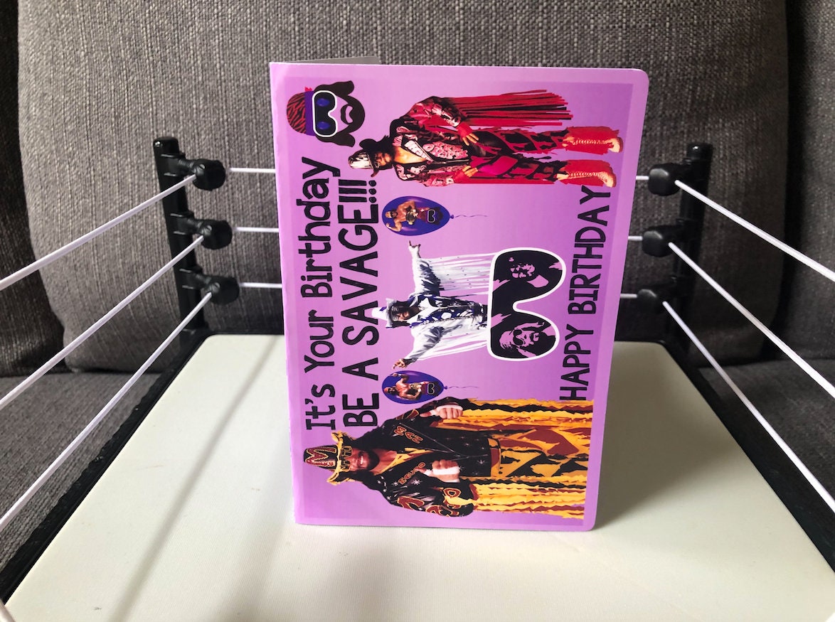 Macho Man Randy Savage Happy Birthday Card (Birthday Gift, Greeting Card, Happy Birthday, Birthday Present)