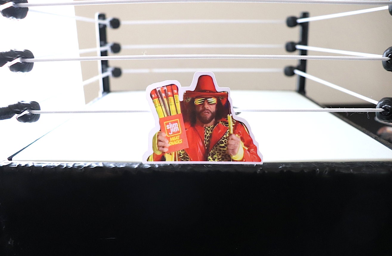 Macho Man Randy Savage icon Sticker No.2 [Hulk Hogan, Ric Flair, Ultimate Warrior, Wrestling, Father's Day, Birthday, Gift, Dad]