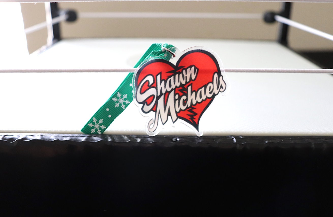 Shawn Michaels Logo Acrylic Christmas Tree Ornament (Christmas, Secret Santa, Christmas Gift, Holiday, Birthday, Hulk Hogan, Ric Flair)