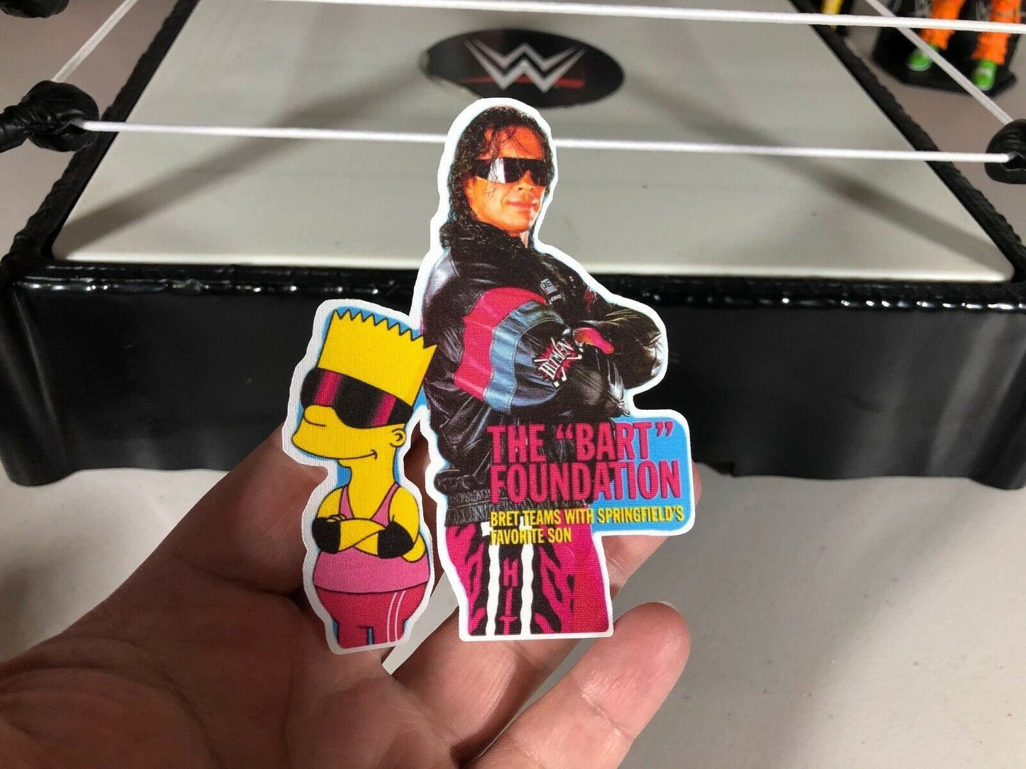 Bret Hart & Bart Iron On Patch