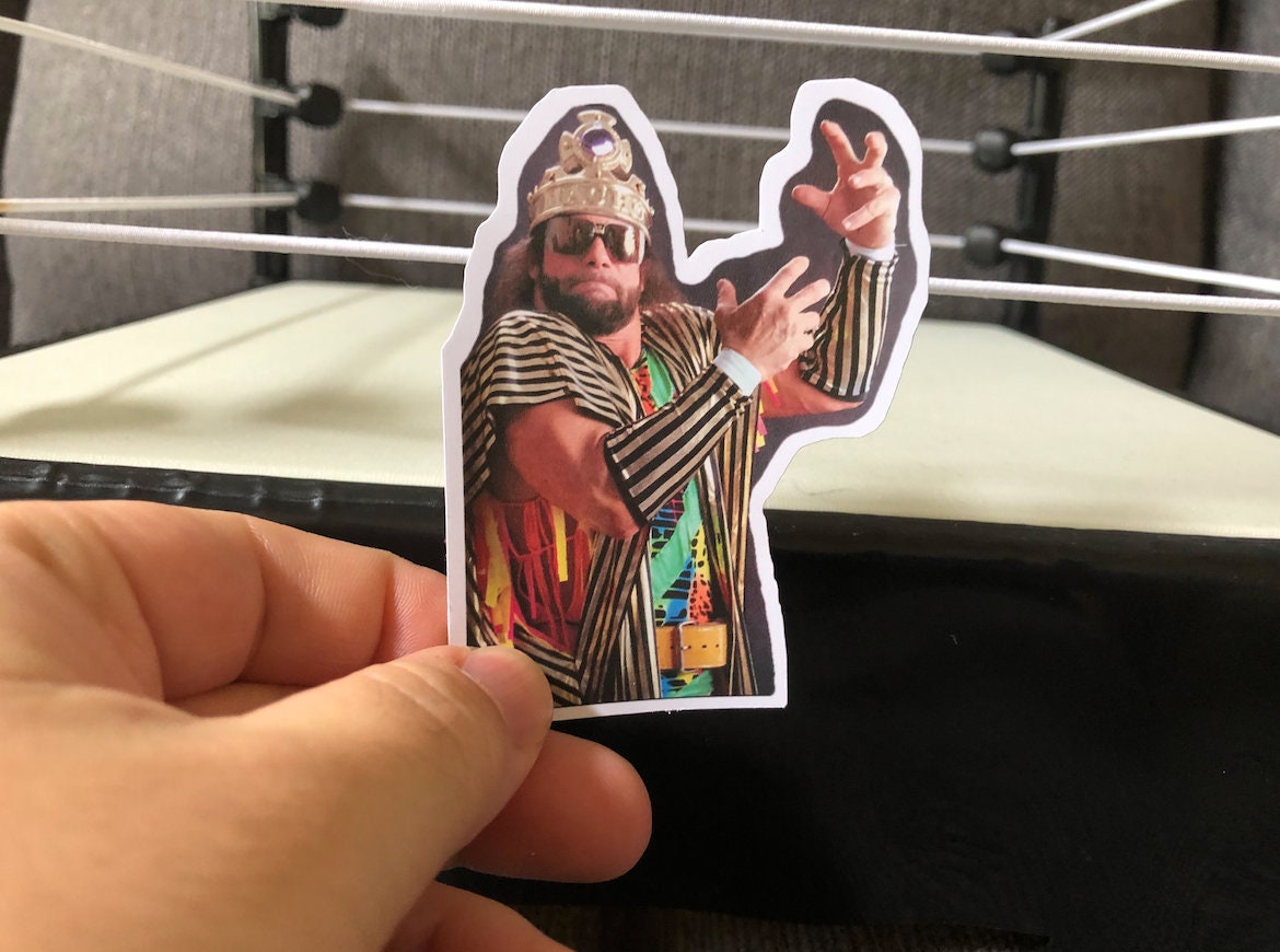 Macho Man Randy Savage Sticker 7 [Hulk Hogan - Ric Flair - Ultimate Warrior]