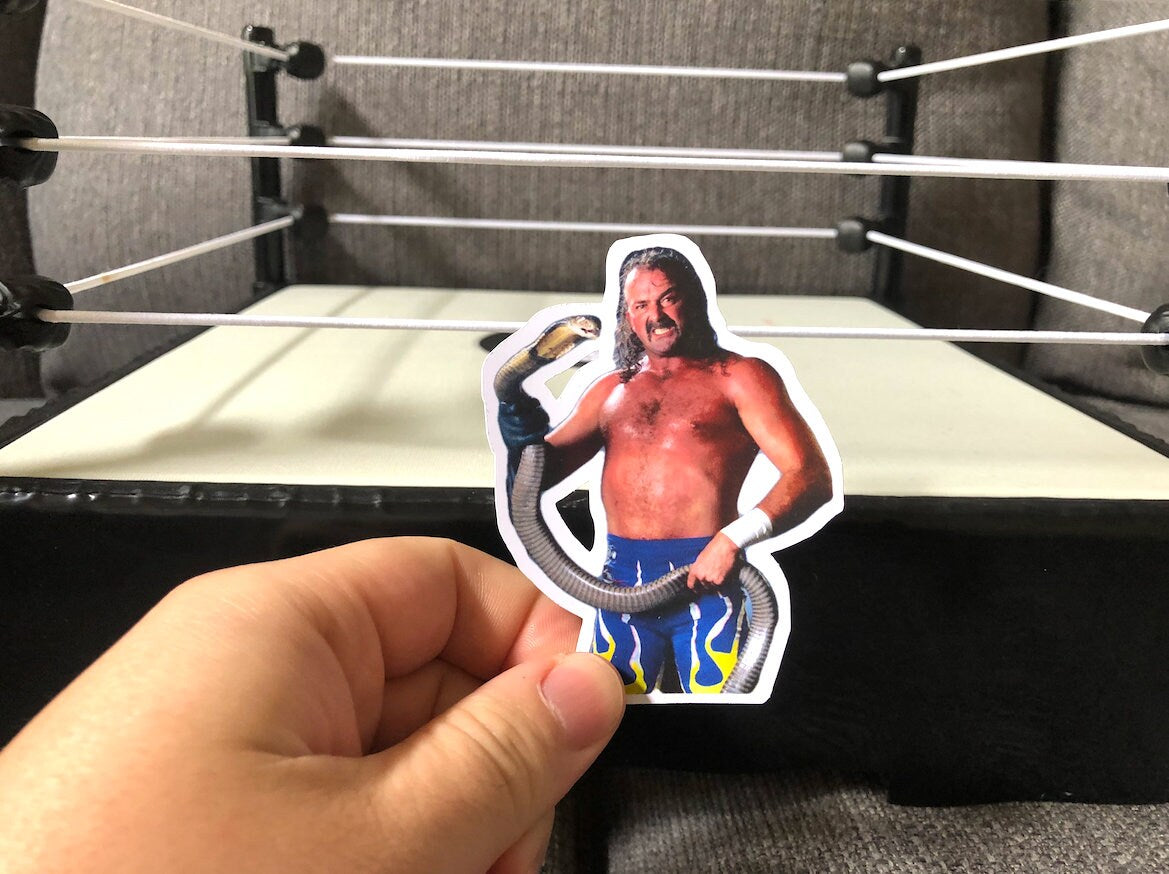 Jake Roberts Sticker No.2 [Hulk Hogan - Ric Flair - Randy Savage - Ultimate Warrior - Macho Man]