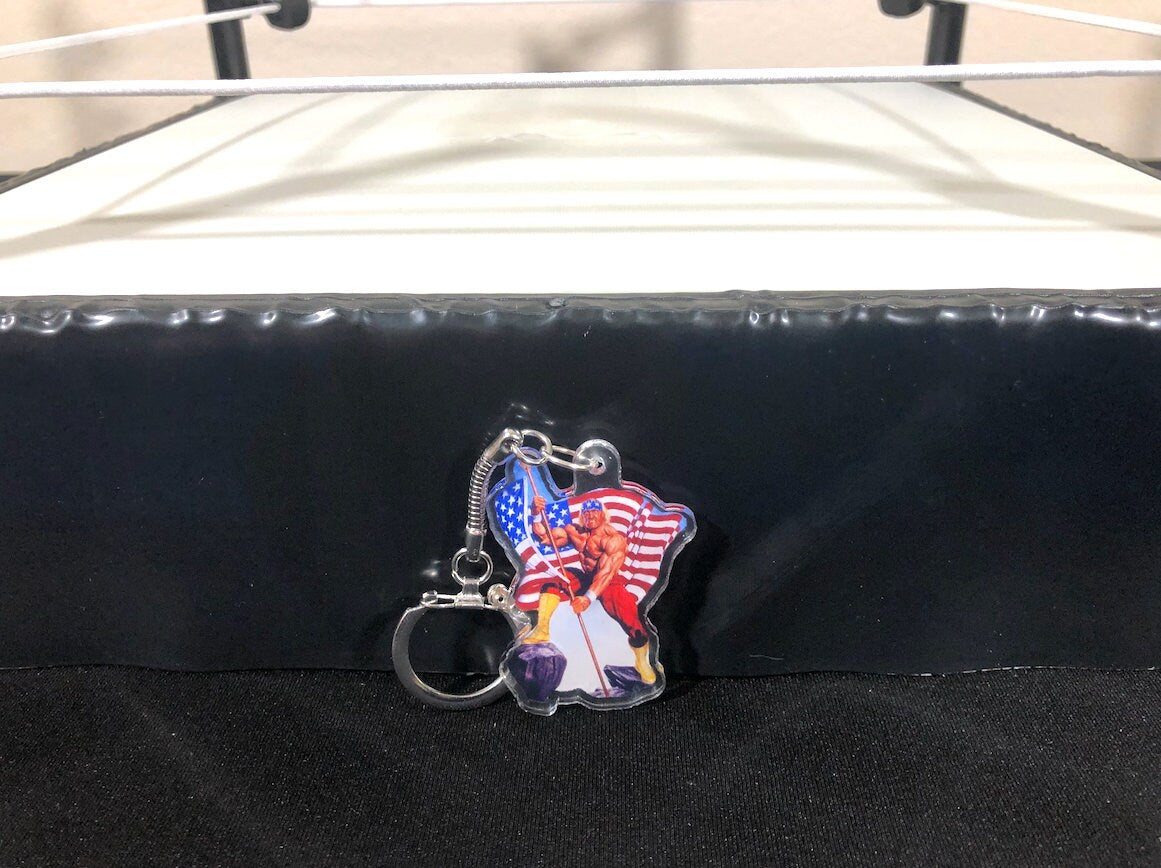 Hulk Hogan USA KeyChain [Randy Savage - Ultimate Warrior - Ric Flair - Bret Hart - KeyChains - Father's Day Gift - Birthday Gift]