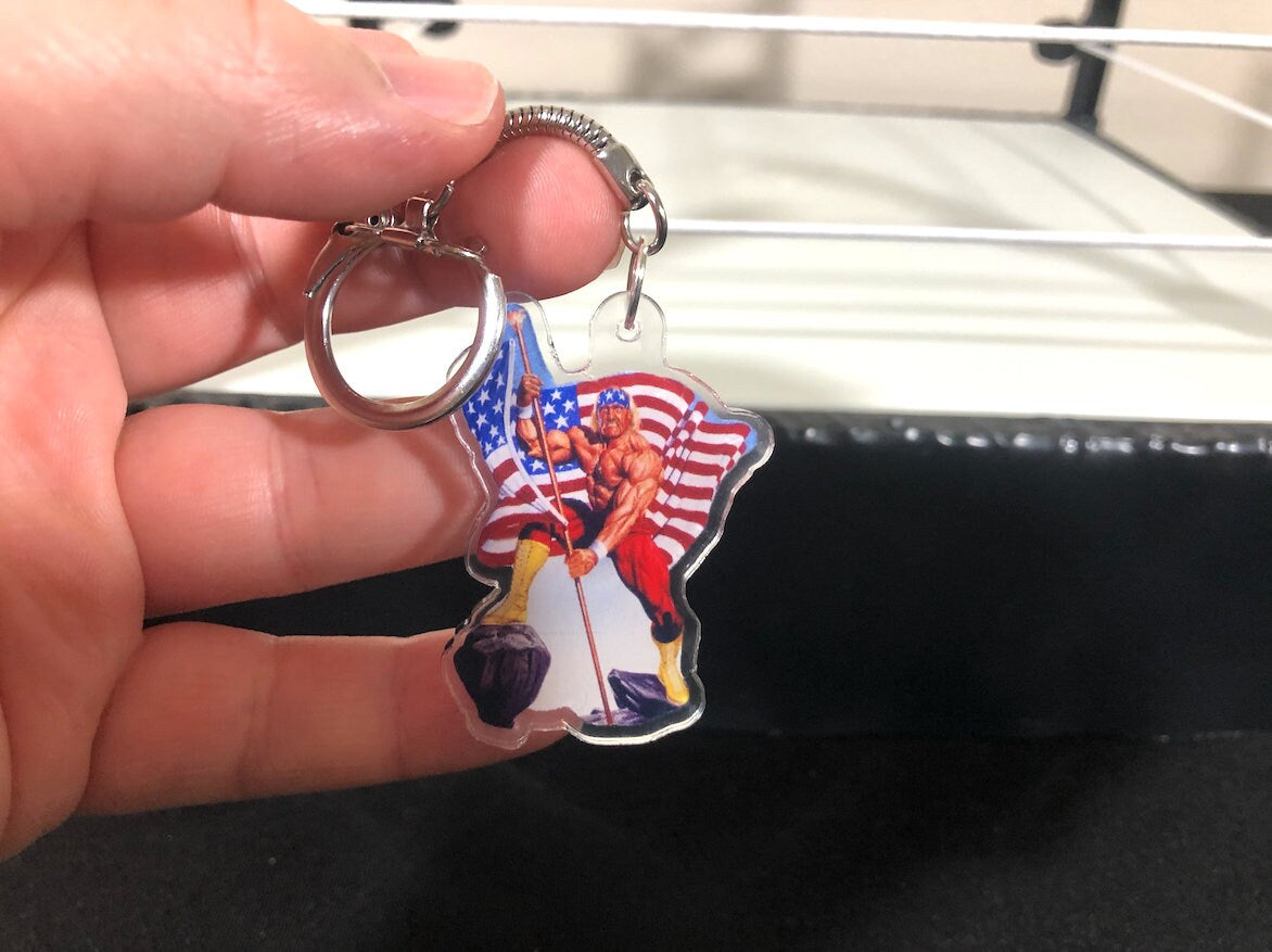 Hulk Hogan USA KeyChain [Randy Savage - Ultimate Warrior - Ric Flair - Bret Hart - KeyChains - Father's Day Gift - Birthday Gift]