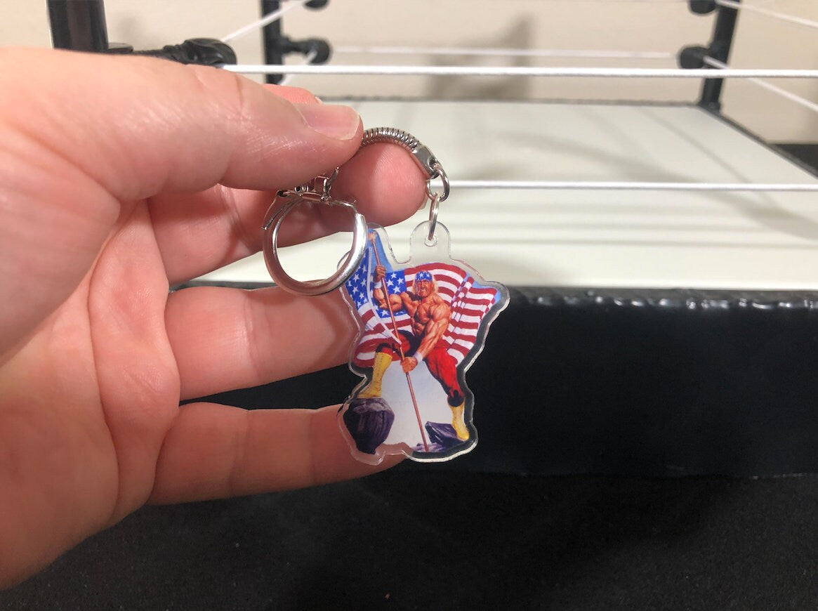 Hulk Hogan USA KeyChain [Randy Savage - Ultimate Warrior - Ric Flair - Bret Hart - KeyChains - Father's Day Gift - Birthday Gift]