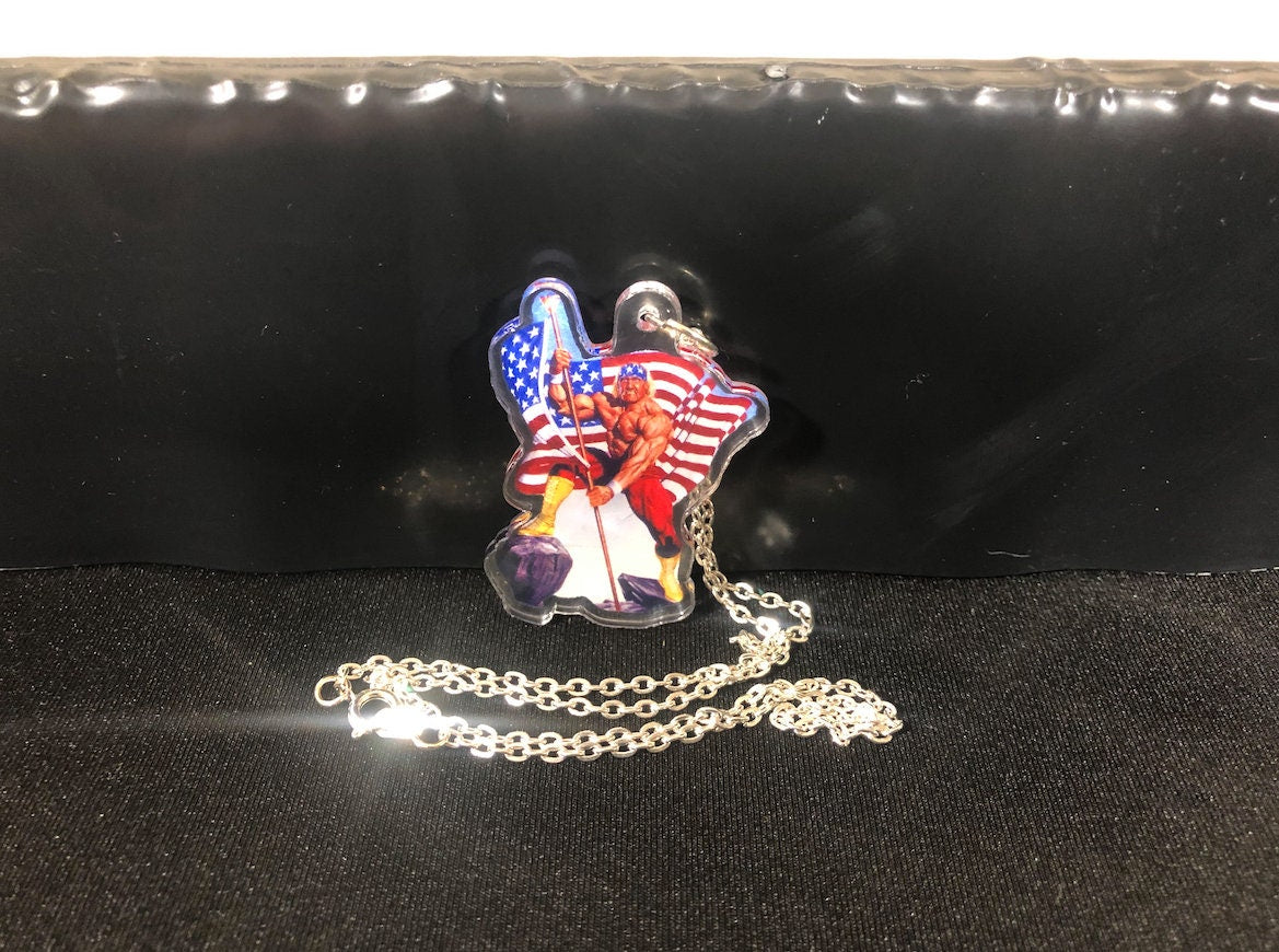 Hulk Hogan USA Necklace [Randy Savage - Ultimate Warrior - Ric Flair - Bret Hart - Necklaces - America - Jewelry]