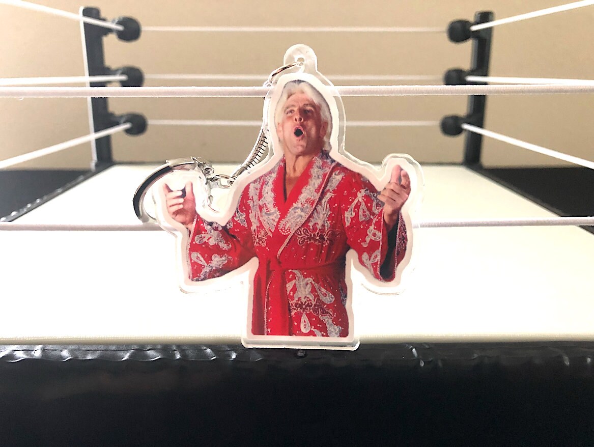 Ric Flair KeyChain [Randy Savage - Hulk Hogan - Bret Hart - KeyChains - Macho Man - Father's Day Gift, Birthday Gift, For Him, Dad]