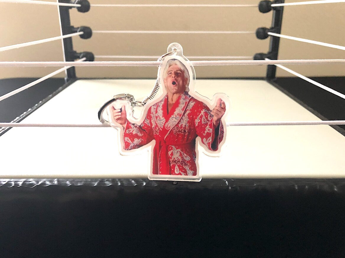 Ric Flair KeyChain [Randy Savage - Hulk Hogan - Bret Hart - KeyChains - Macho Man - Father's Day Gift, Birthday Gift, For Him, Dad]