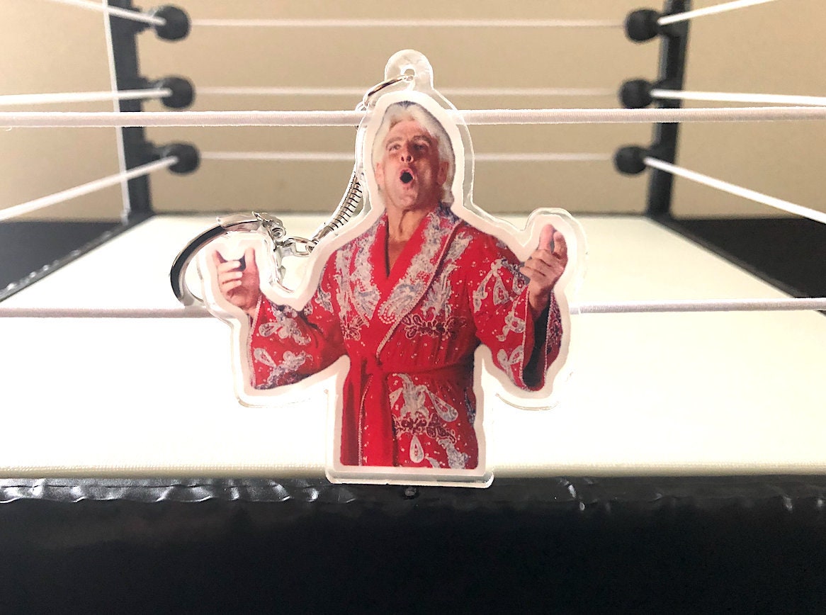 Ric Flair KeyChain [Randy Savage - Hulk Hogan - Bret Hart - KeyChains - Macho Man - Father's Day Gift, Birthday Gift, For Him, Dad]