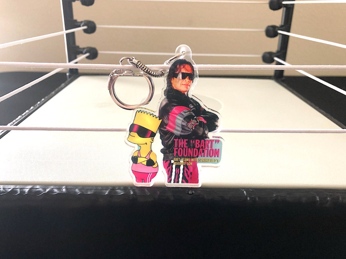 Bret Hart & Bart KeyChain