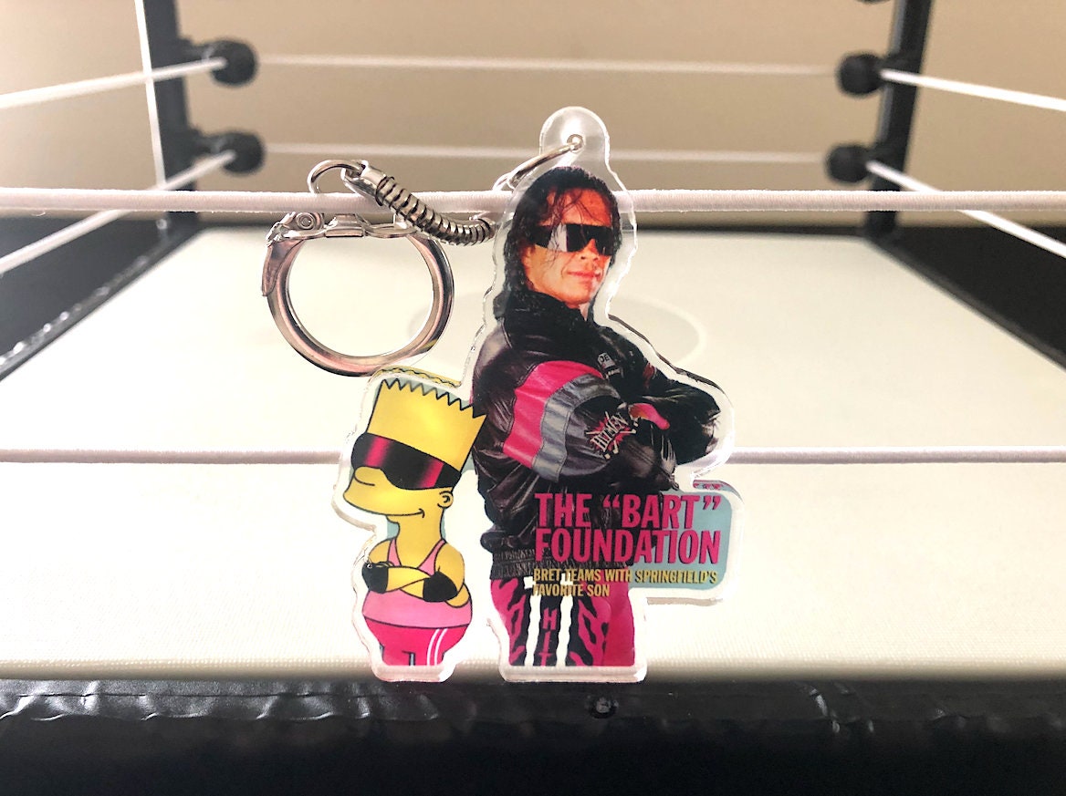 Bret Hart & Bart KeyChain