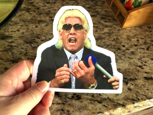 Ric Flair Magnet No.2 (Kitchen, Magnets, Cars, Fridge) [Hulk Hogan - Randy Savage - Home Decor - Birthday Gift - Love]