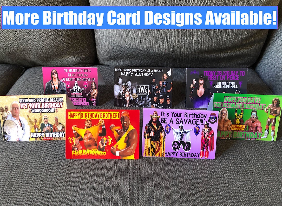 L1t@ Happy Birthday Card (Birthday Gift, Greeting Card, Happy Birthday, Birthday Present, Hulk Hogan, Ric Flair, Randy Savage)