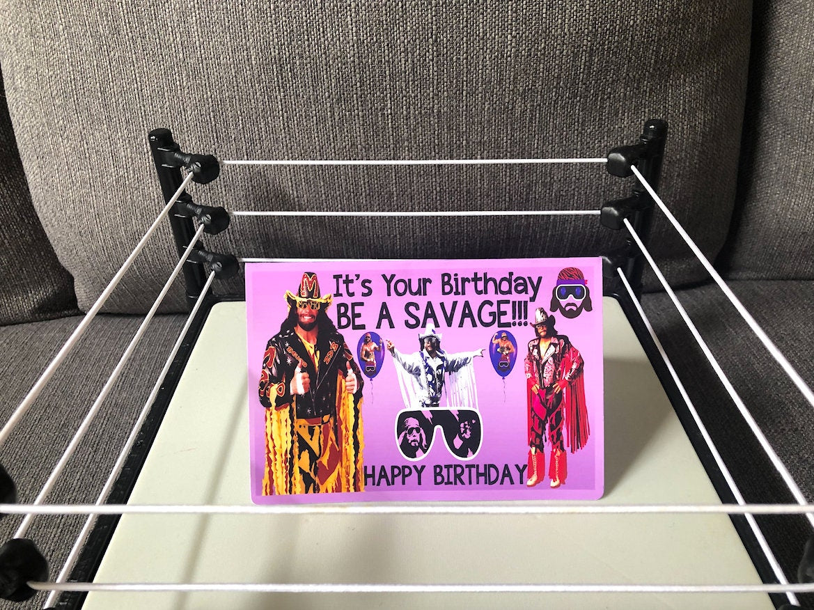 Macho Man Randy Savage Happy Birthday Card (Birthday Gift, Greeting Card, Happy Birthday, Birthday Present)