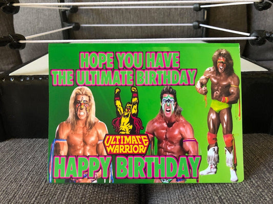 Ultimate Warrior Happy Birthday Card