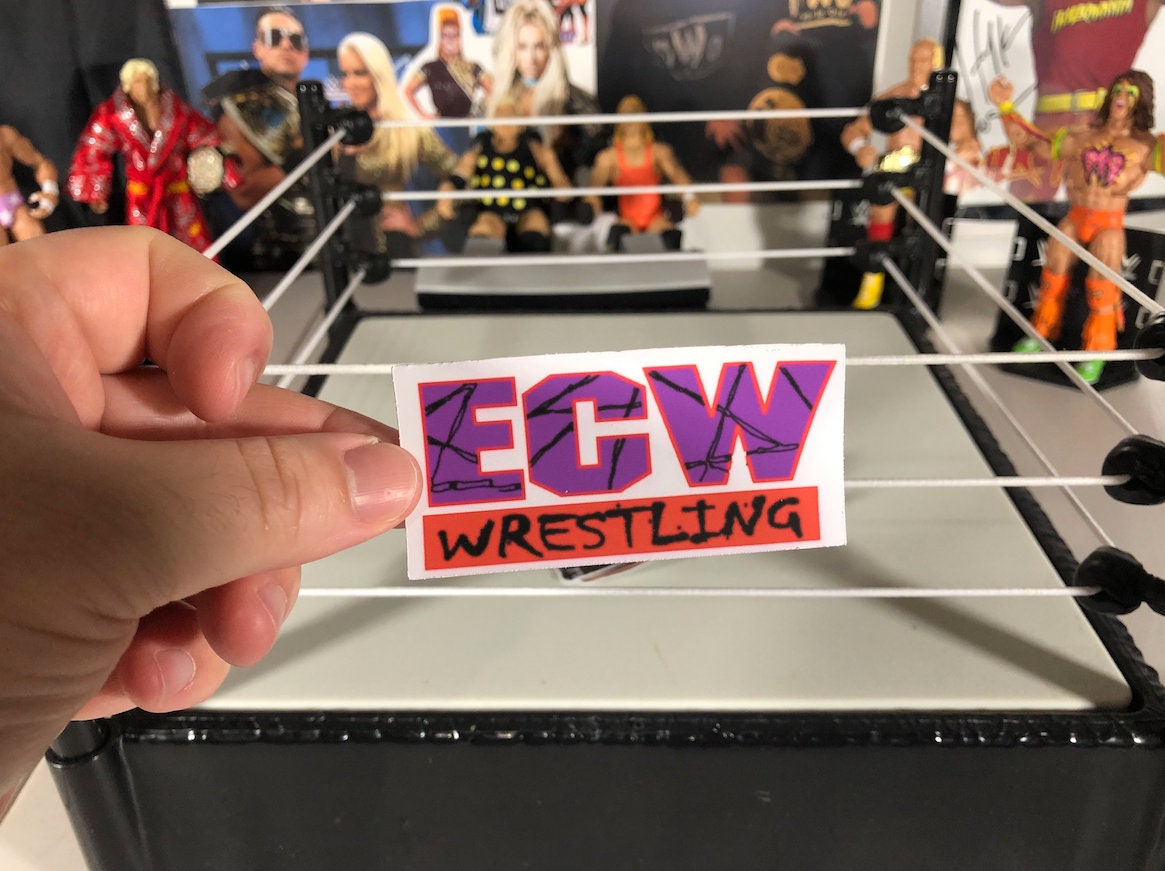 E C W Logo Sticker No.3