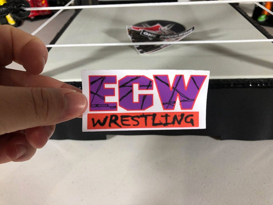 E C W Logo Sticker No.3