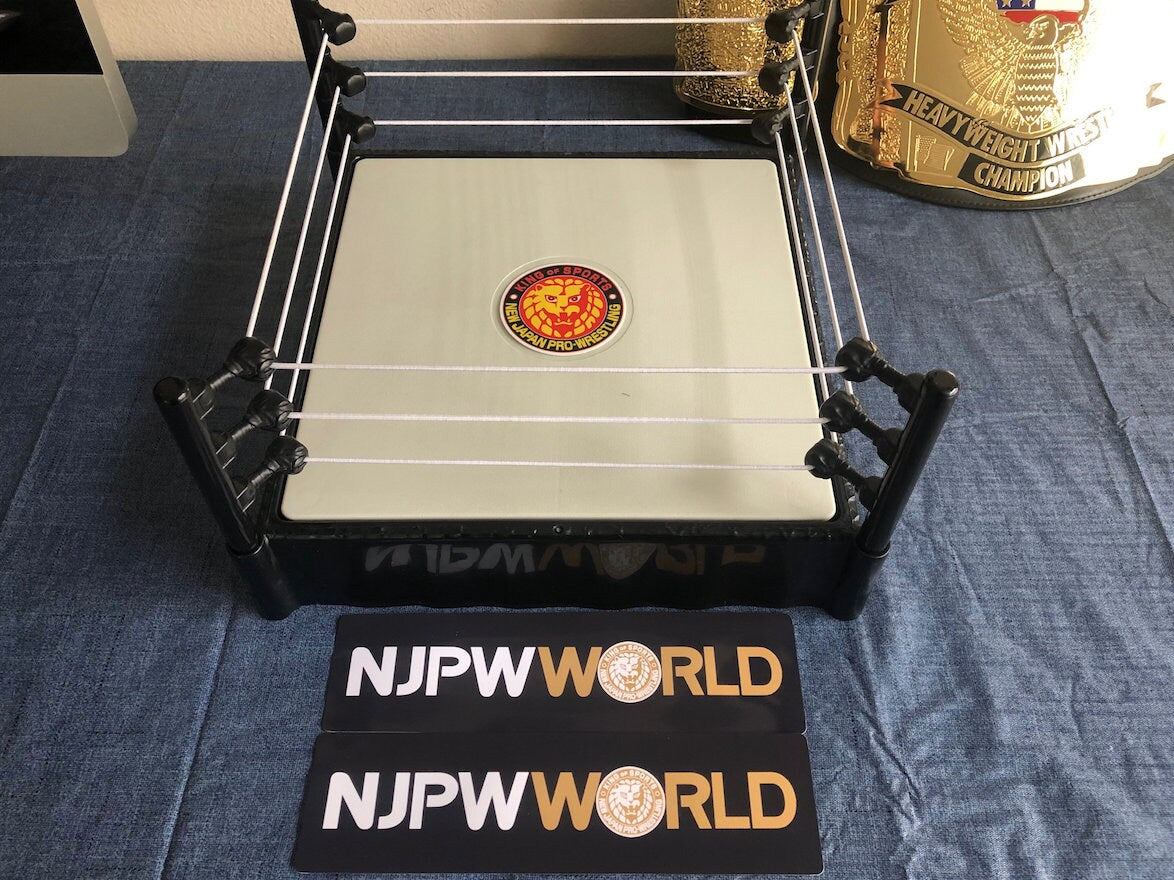 NJPW Ring Stickers [For Wrestling Toy Rings] [Hulk Hogan - Bret Hart - Ric Flair - Randy Savage - Shawn Michaels - Action Figures]