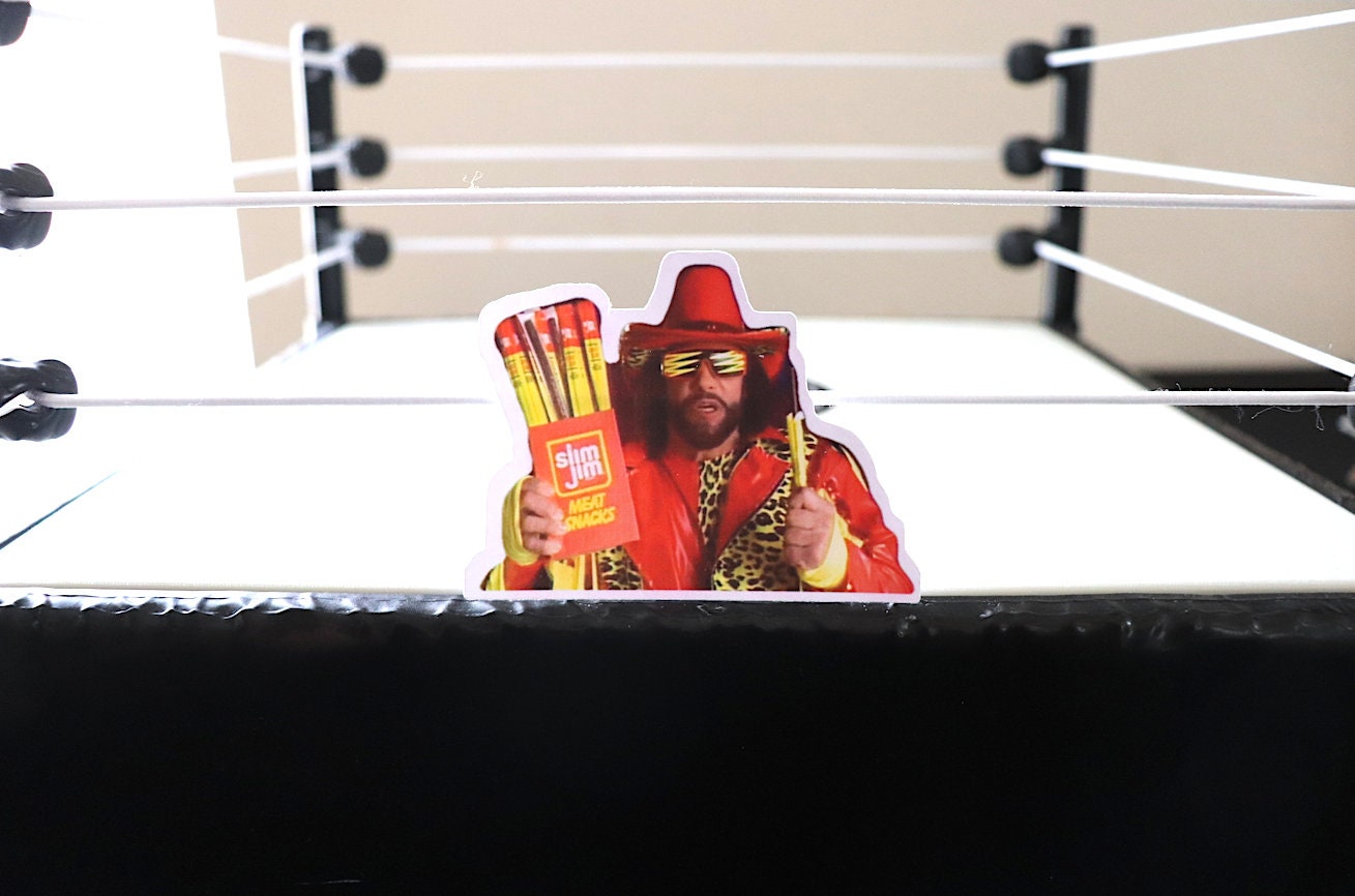 Macho Man Randy Savage icon Sticker No.2 [Hulk Hogan, Ric Flair, Ultimate Warrior, Wrestling, Father's Day, Birthday, Gift, Dad]