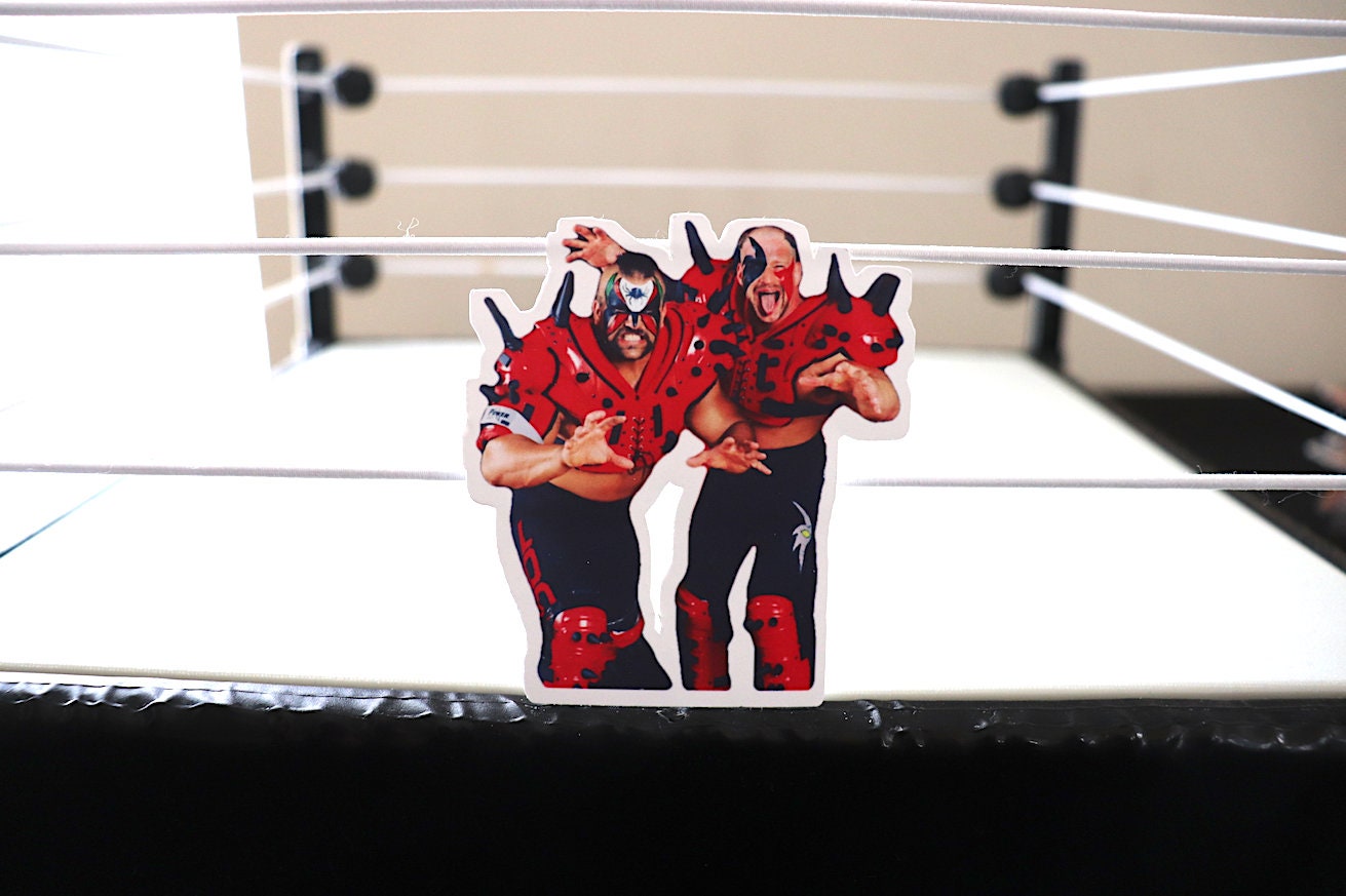 Road Warriors Sticker [Hawk and Animal - Ric Flair -  Hulk Hogan - Randy Savage - Ultimate Warrior - Bret Hart]