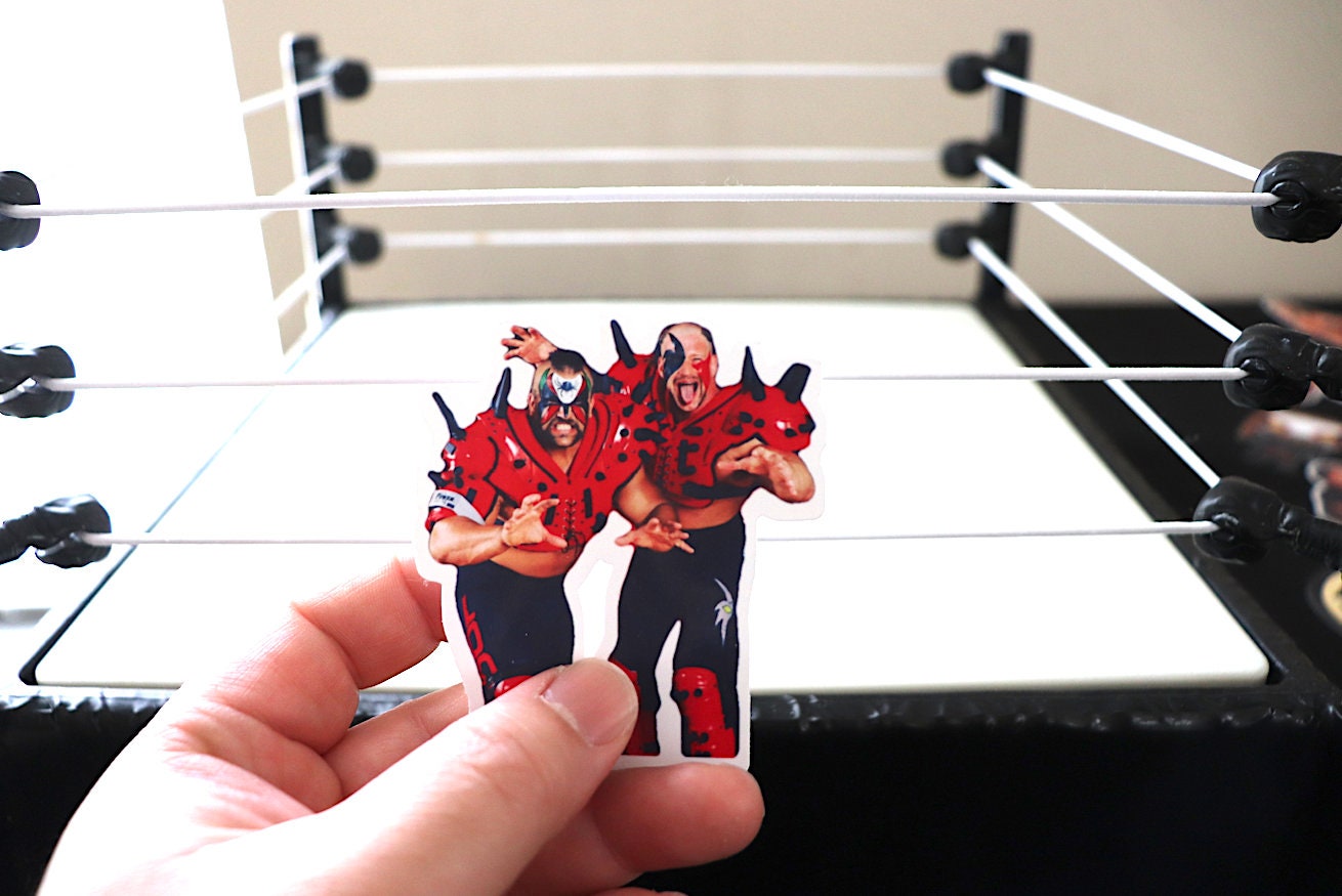 Road Warriors Sticker [Hawk and Animal - Ric Flair -  Hulk Hogan - Randy Savage - Ultimate Warrior - Bret Hart]