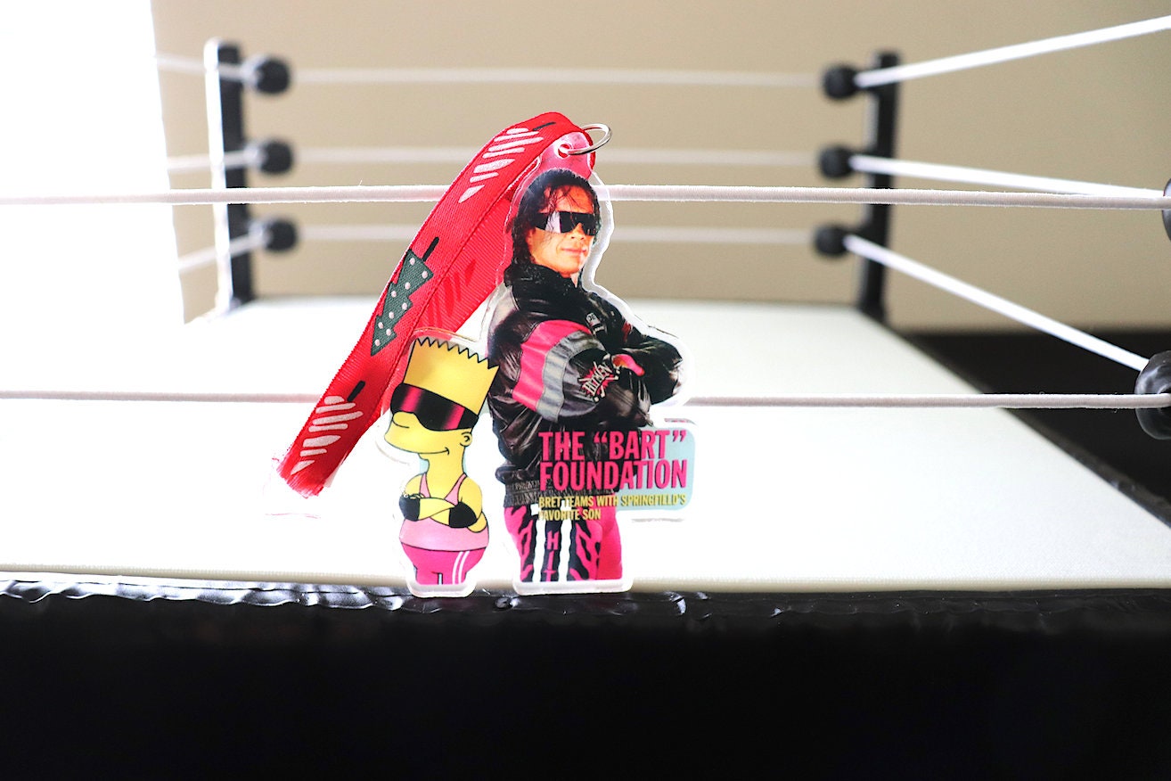 Bret Hart & Bart Acrylic Christmas Tree Ornament