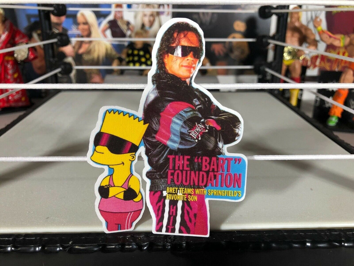 Bret Hart & Bart Iron On Patch