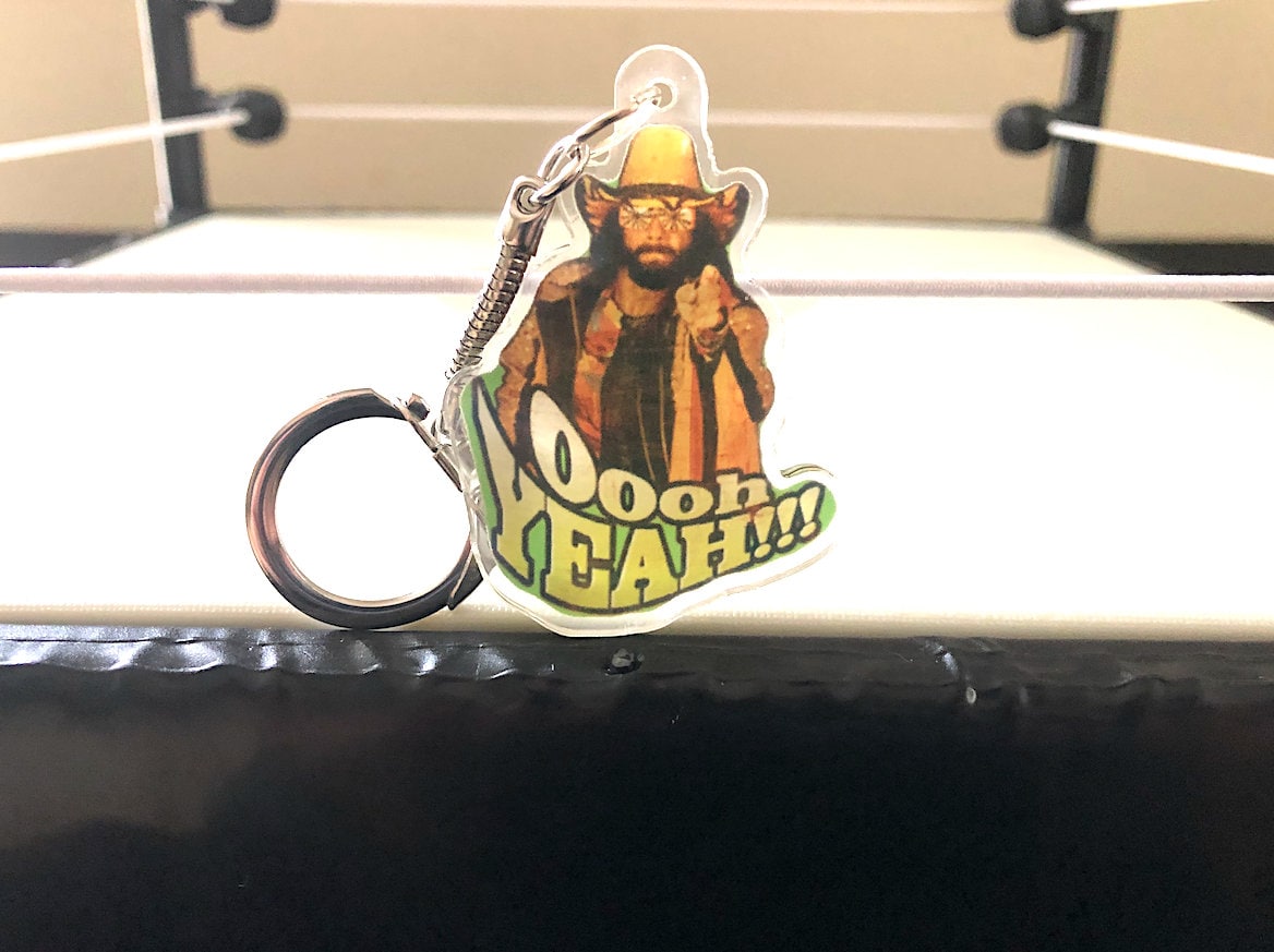 Randy Savage KeyChain [Macho Man - Hulk Hogan - Ric Flair - KeyChains - Pop Culture - Gift - Birthday Gift, Valentines Day Gift]