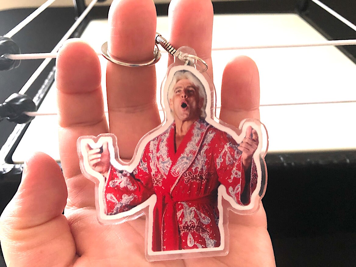 Ric Flair KeyChain [Randy Savage - Hulk Hogan - Bret Hart - KeyChains - Macho Man - Father's Day Gift, Birthday Gift, For Him, Dad]