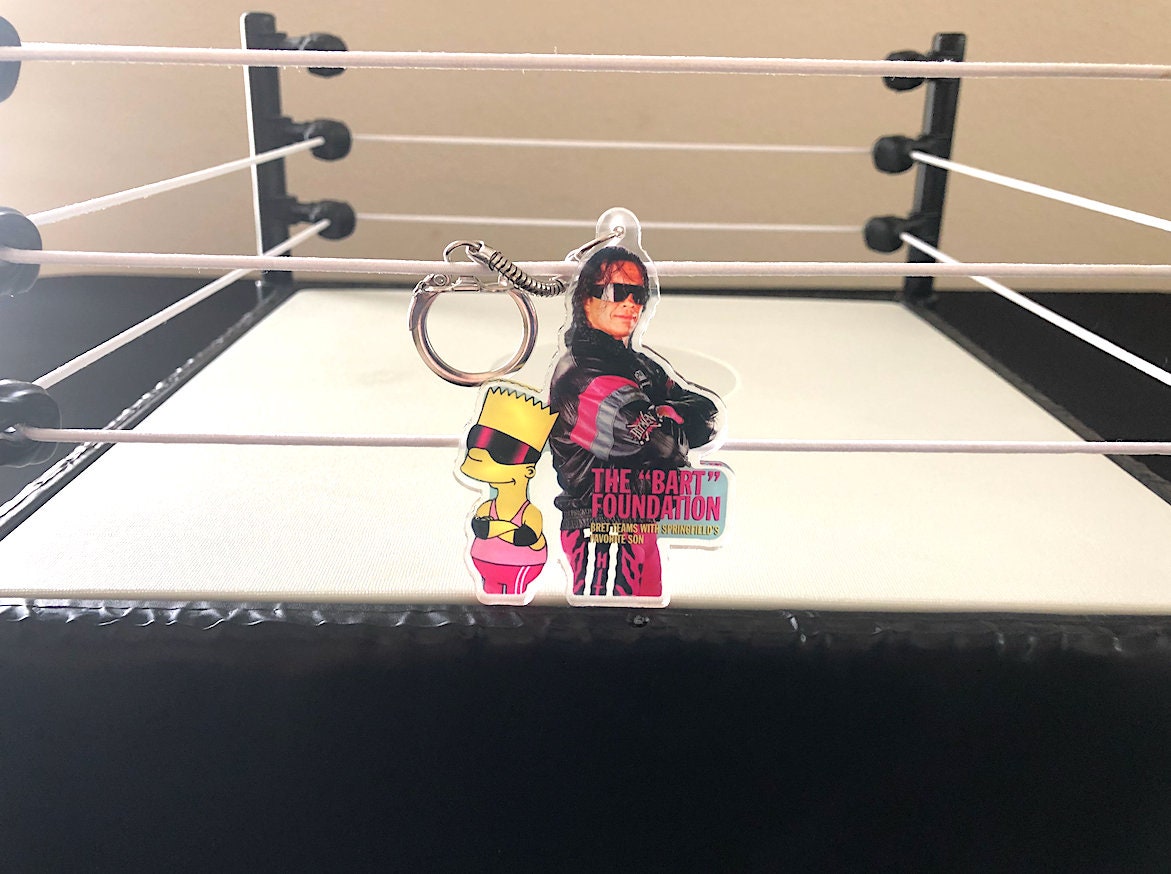 Bret Hart & Bart KeyChain