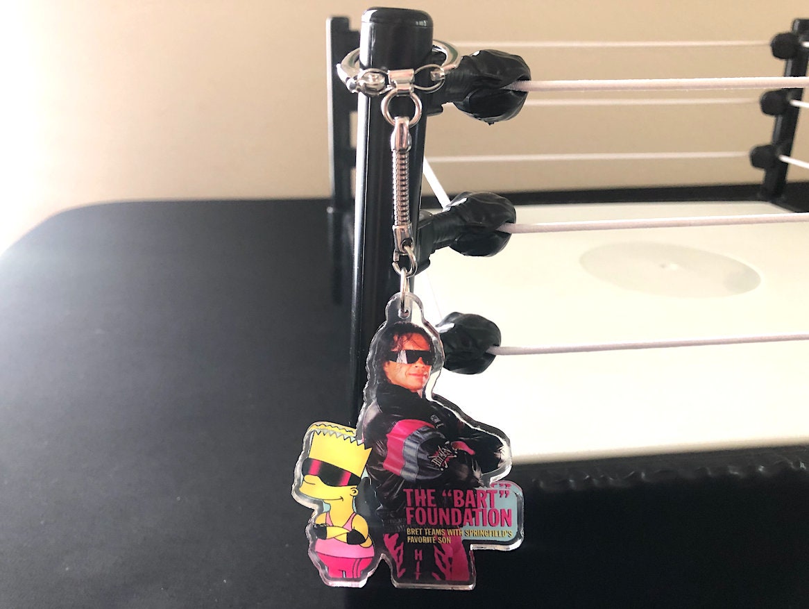 Bret Hart & Bart KeyChain