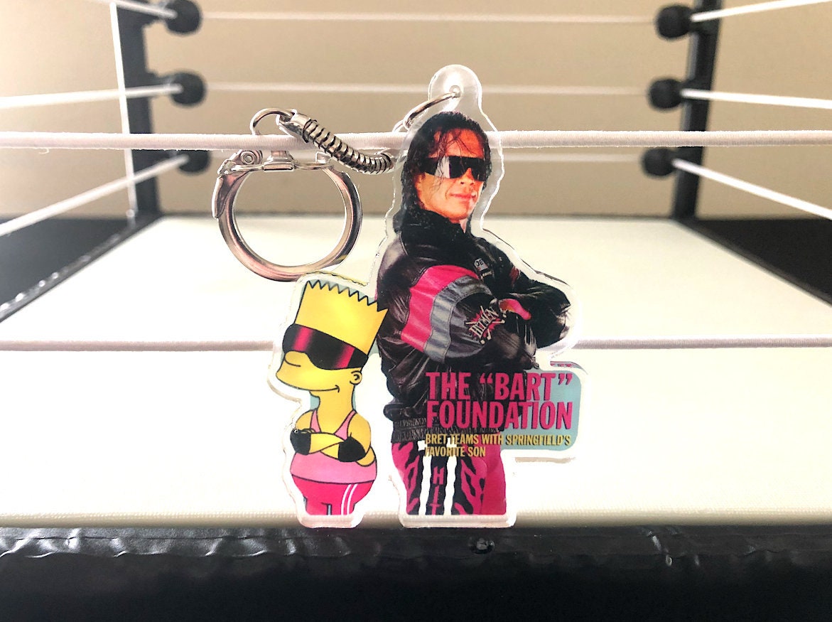 Bret Hart & Bart KeyChain