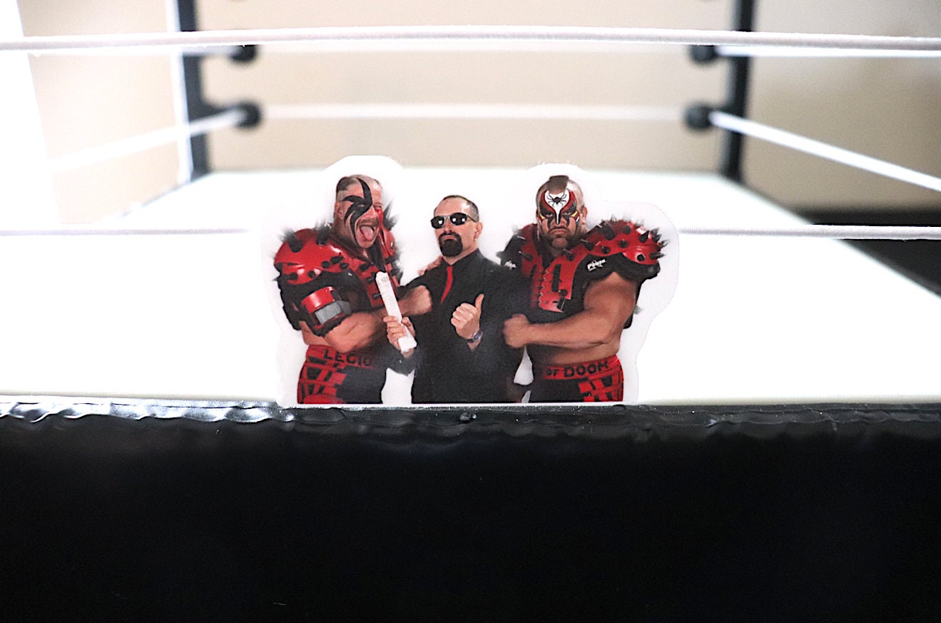 Road Warriors Sticker 4 [Hawk and Animal - Ric Flair -  Hulk Hogan - Randy Savage - Ultimate Warrior - Bret Hart]