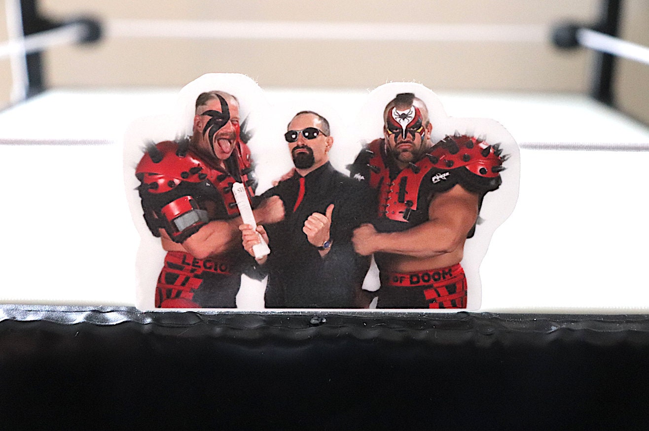 Road Warriors Sticker 4 [Hawk and Animal - Ric Flair -  Hulk Hogan - Randy Savage - Ultimate Warrior - Bret Hart]