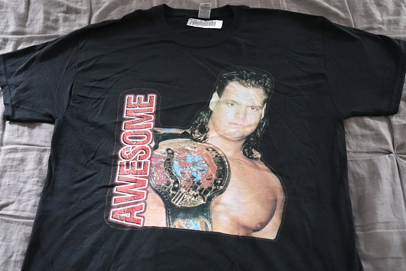 Mike Awesome T-Shirt [FMW - Japan - Hulk Hogan - Ric Flair - Randy Savage - Chris Jericho - Ultimate Warrior - Bret Hart]