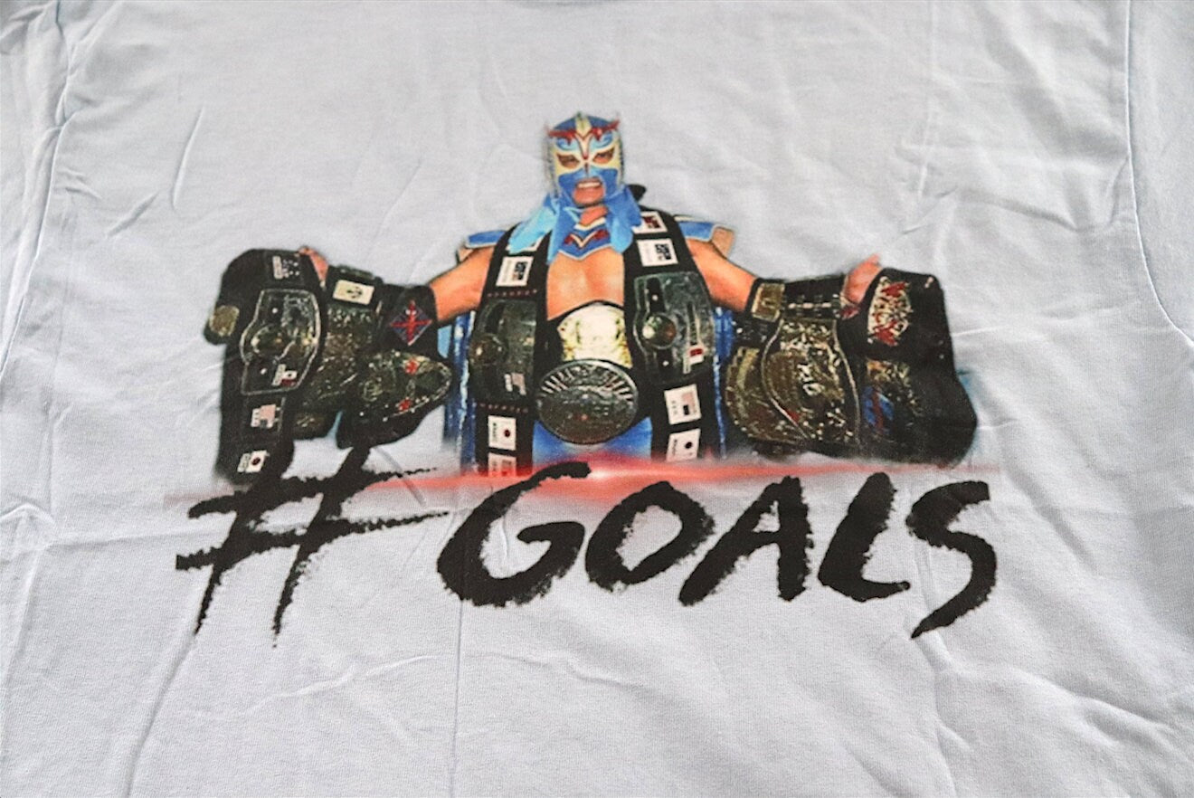 Ultimo Dragon "GOALS" T-Shirt [Japan - NJPW - Hulk Hogan - Great Muta - Masahiro Chono - Ric Flair - Chris Jericho - Liger - Vintage]