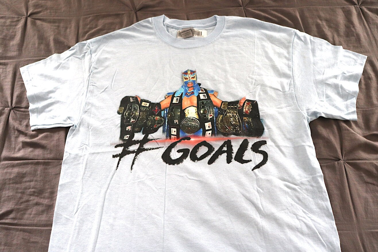 Ultimo Dragon "GOALS" T-Shirt [Japan - NJPW - Hulk Hogan - Great Muta - Masahiro Chono - Ric Flair - Chris Jericho - Liger - Vintage]