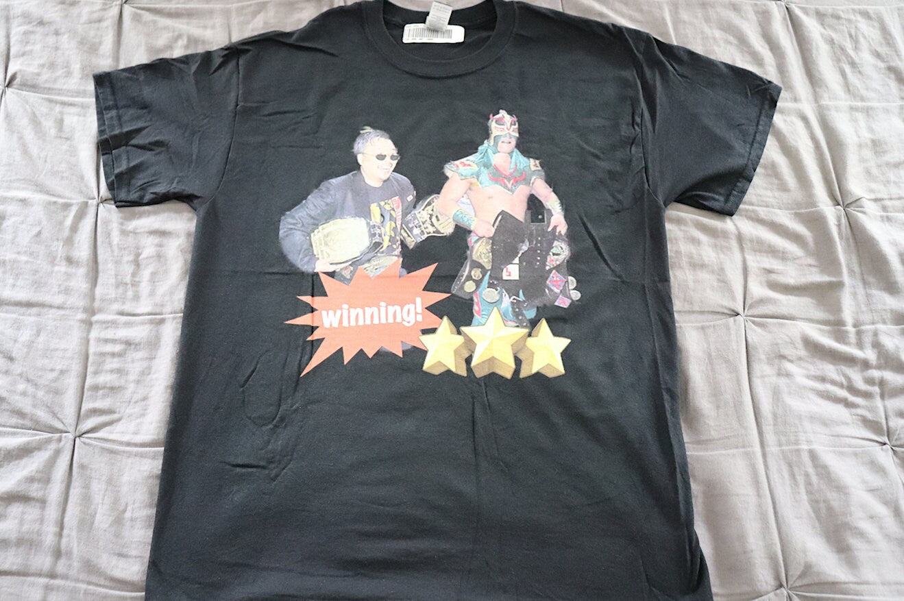 Ultimo Dragon "Winning" T-Shirt [Japan - NJPW - Hulk Hogan - Great Muta - Masahiro Chono - Ric Flair - Chris Jericho - Liger]