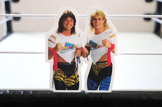 The Rockers Sticker [Shawn Michaels - Marty Jannetty - Hulk Hogan - Ric Flair - Randy Savage, Ultimate Warrior, Bret Hart, 90s]