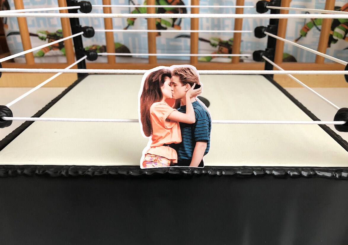 Saved By The Bell - Zack N Kelly Sticker No.3 (Pop Culture, Icons, TV Shows, Valentine's Day, Valentine, Love, For Her, Decor)