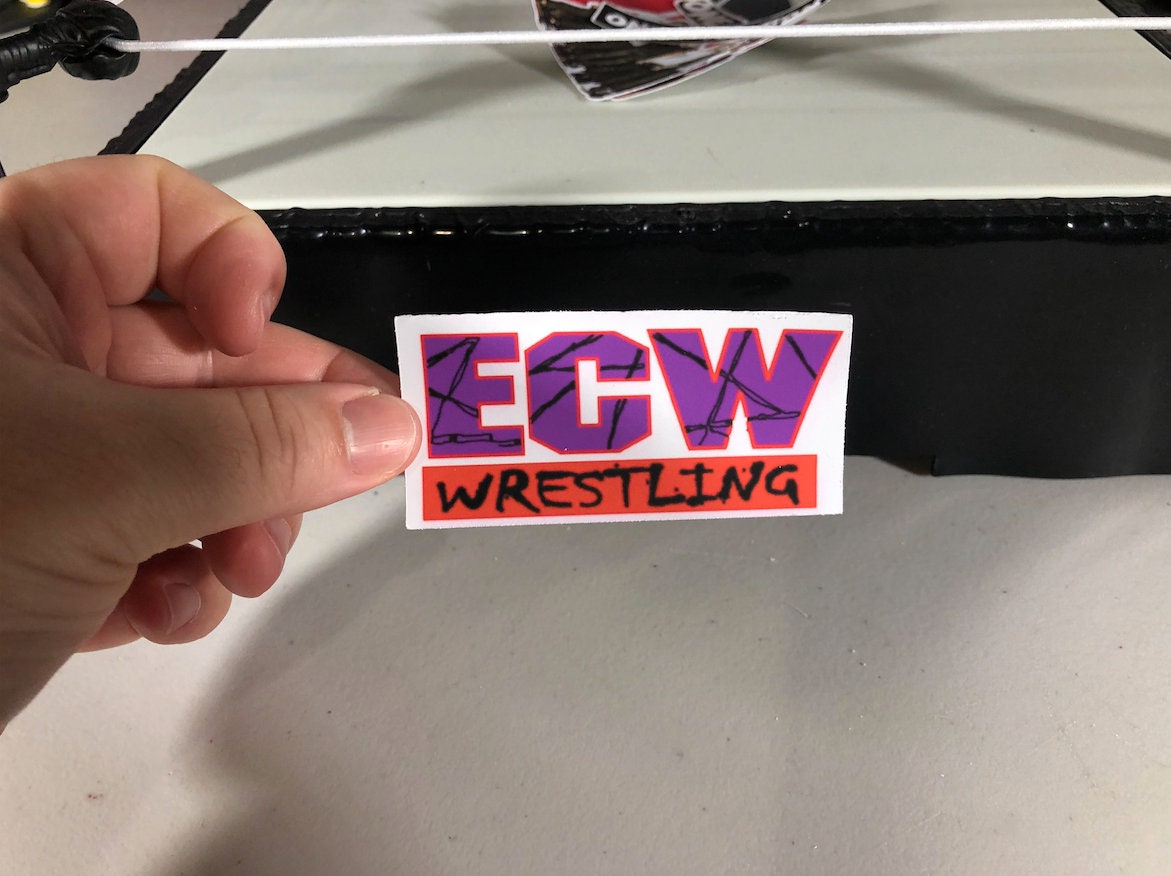 E C W Logo Sticker No.3