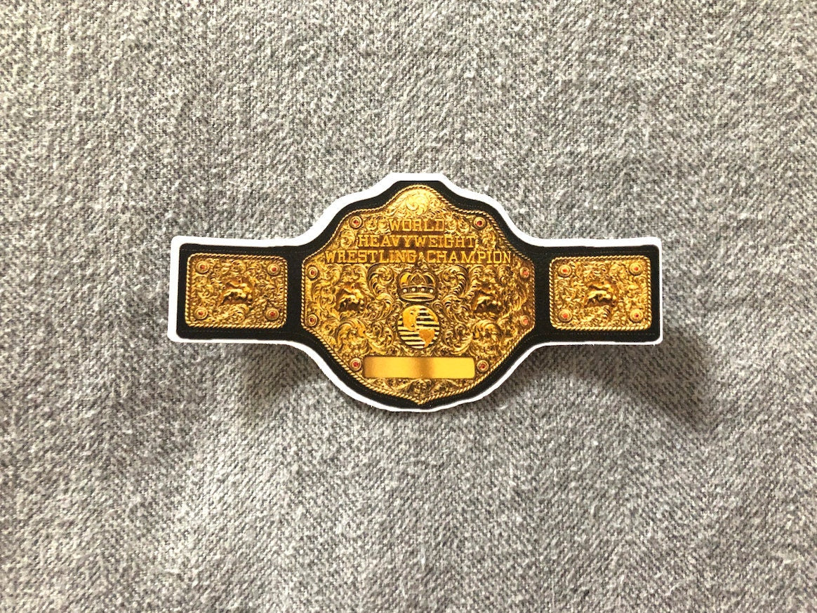 VVcVV W0rld Title Sticker V2 [Ric Flair - Hulk Hogan - Randy Savage - Scott Hall - Bret Hart - Ultimate Warrior - Kevin Nash]