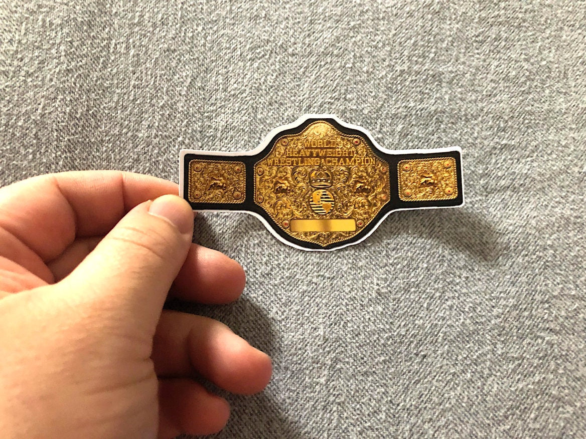 VVcVV W0rld Title Sticker V2 [Ric Flair - Hulk Hogan - Randy Savage - Scott Hall - Bret Hart - Ultimate Warrior - Kevin Nash]